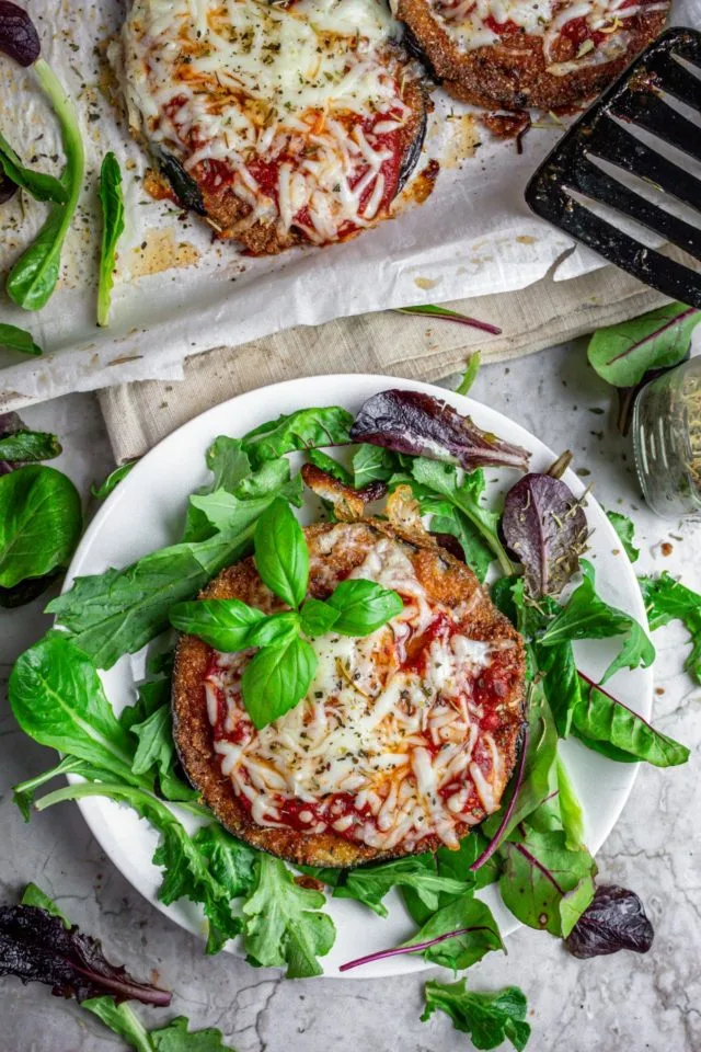Pan-Fried Eggplant with Mozzarella and Marinara