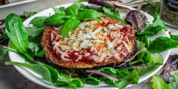 Pan-Fried Eggplant with Mozzarella and Marinara