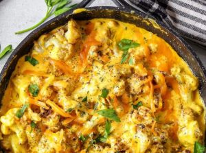 Roasted Cauliflower and Cheese