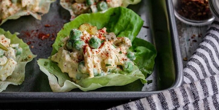 Chicken and Egg Salad Lettuce Wraps