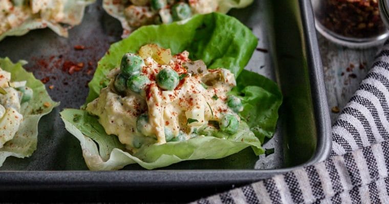 Chicken and Egg Salad Lettuce Wraps