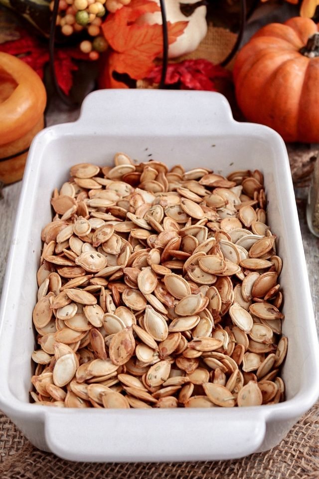 Oven Roasted Pumpkin Seeds Sandra s Easy Cooking Snack Recipes