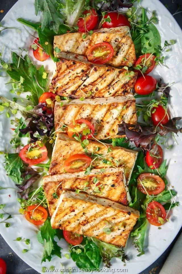 Skillet Grilled Tofu Salad