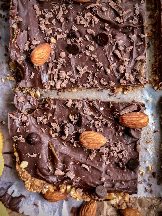 No-Bake Chocolate Almond Butter Ritz Bars