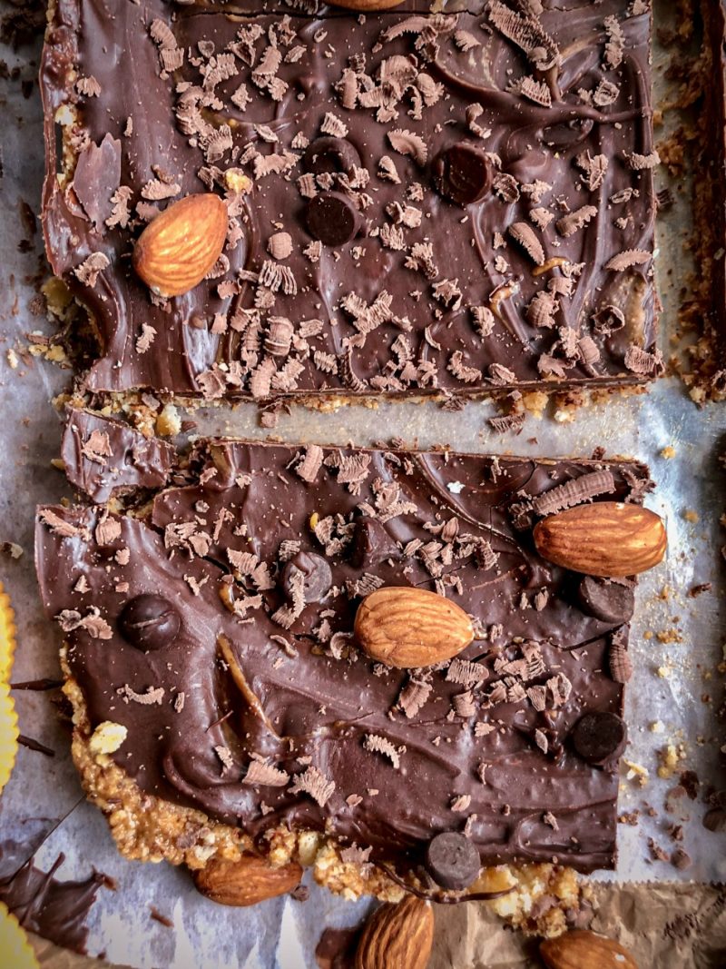 No-Bake Chocolate Almond Butter Ritz Bars - Sandra's Easy Cooking