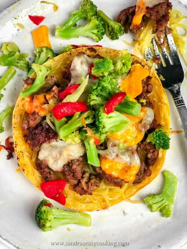 Ground Beef Stuffed Spaghetti Squash