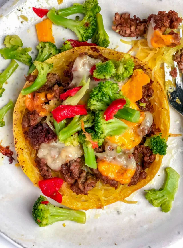 Ground Beef Stuffed Spaghetti Squash