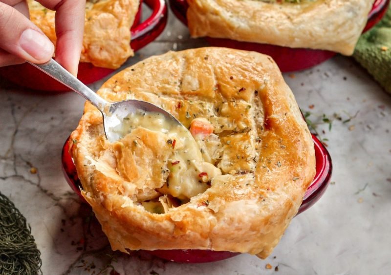 Individual Chicken Pot Pies - Sandra's Easy Cooking Dinner Recipes