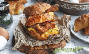 Bacon Eggs and Cheese Croissant Sandwiches