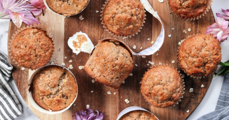 Banana Nut Oat Muffins