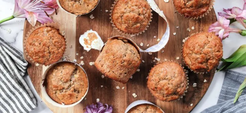 Banana Nut Oat Muffins