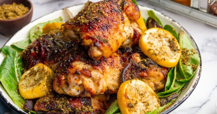 Air-Fryer Honey Mustard Chicken Thighs