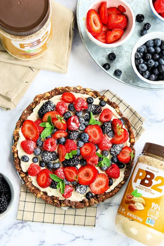 No Bake Sweet Fruit Pizza
