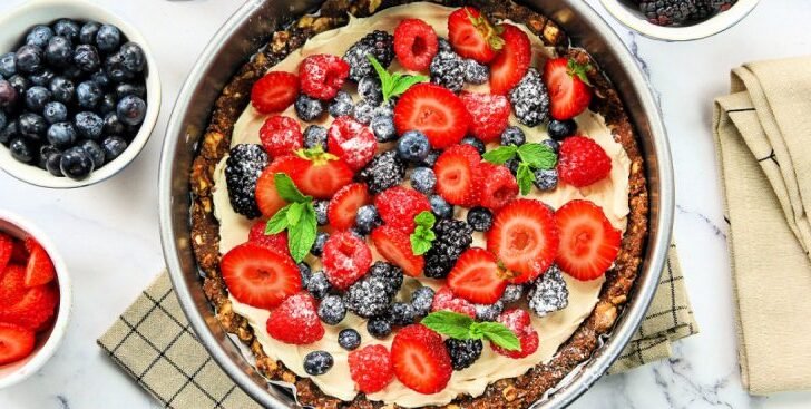 No bake sweet fruit pizza