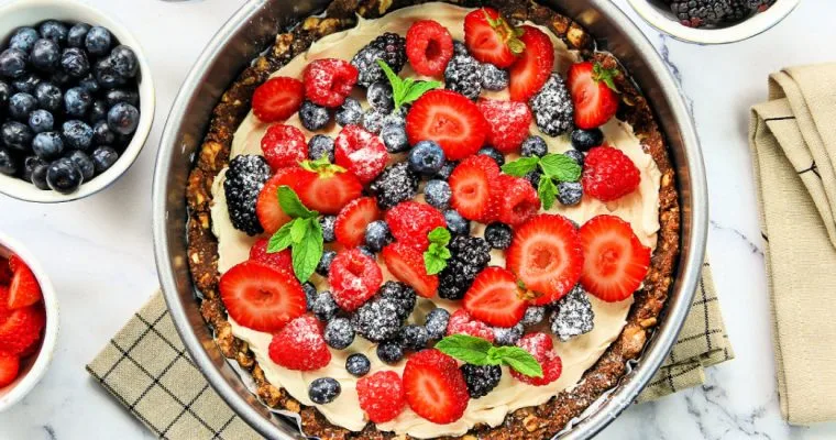 No Bake Sweet Fruit Pizza