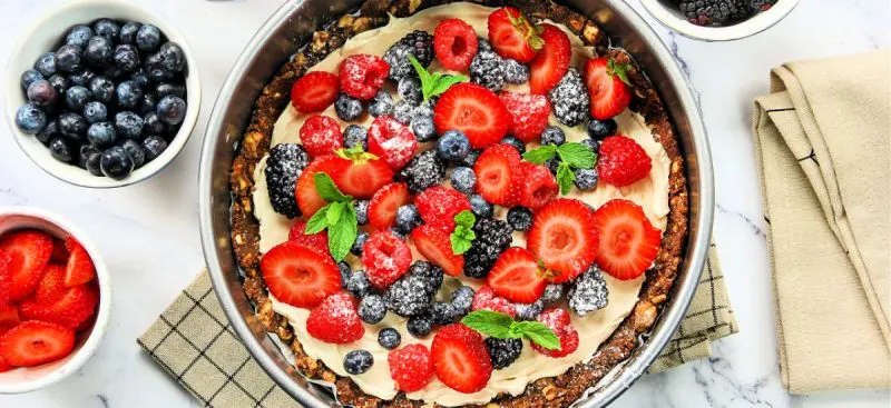 No Bake Sweet Fruit Pizza