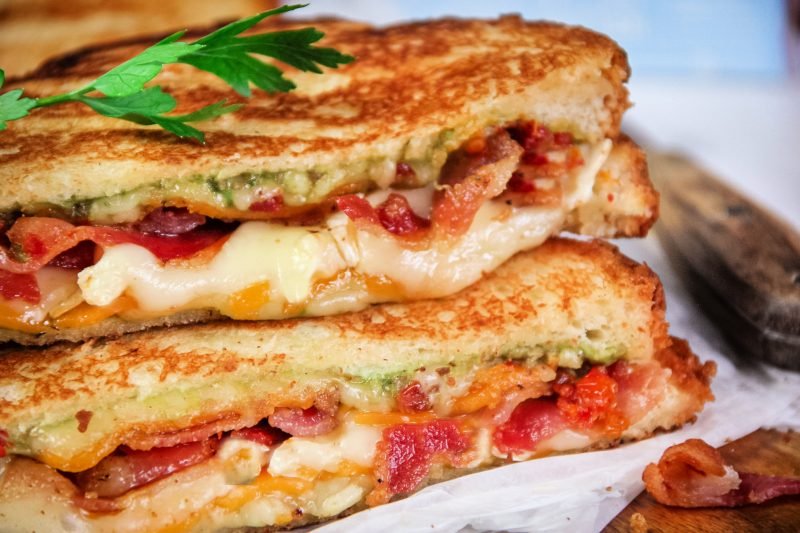 Grilled Cheese Bacon and Creamy Avocado Sandwich Sandra's Easy...