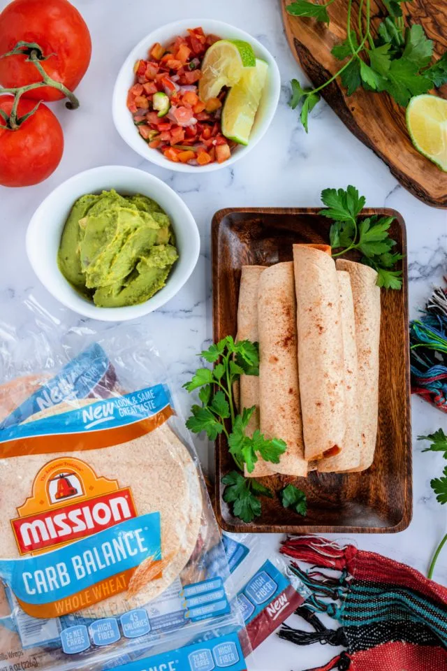 Air Fryer Mushroom and Cheese Taquitos