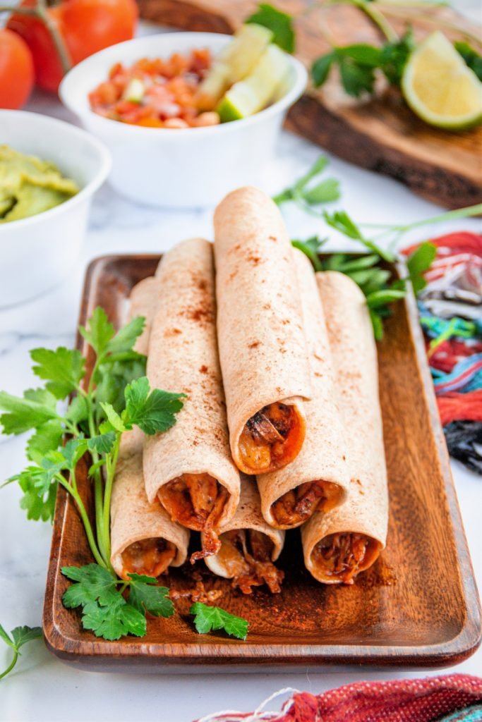 Air Fryer Mushroom and Cheese Taquitos - Sandra's Easy Cooking