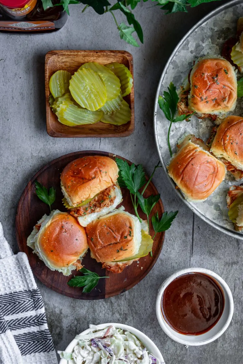Pull Apart BBQ Chicken Sliders