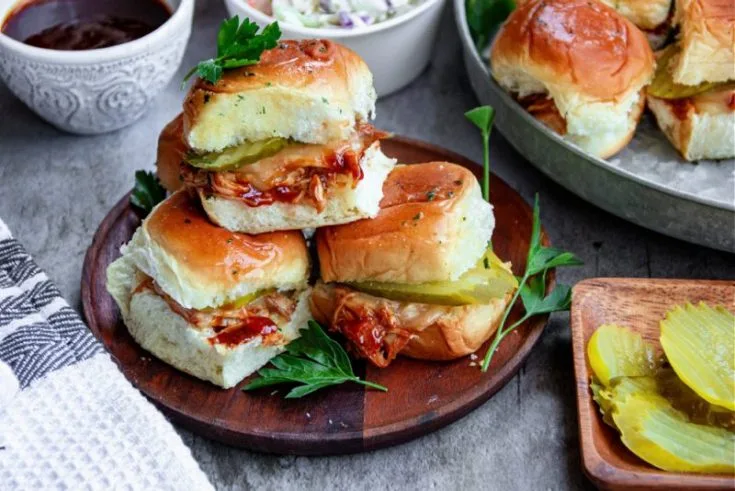 Pull Apart BBQ Chicken Sliders