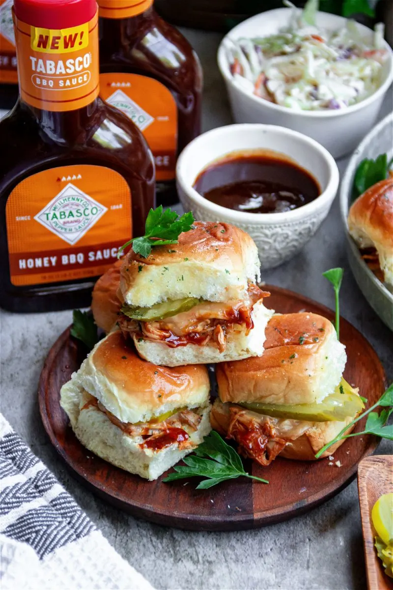 Pull Apart BBQ Chicken Sliders