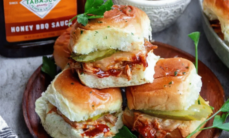 Pull Apart BBQ Chicken Sliders