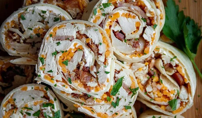 Chicken and Bacon Tortilla Pinwheels