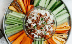 Onion Dip with Cheese and Bacon