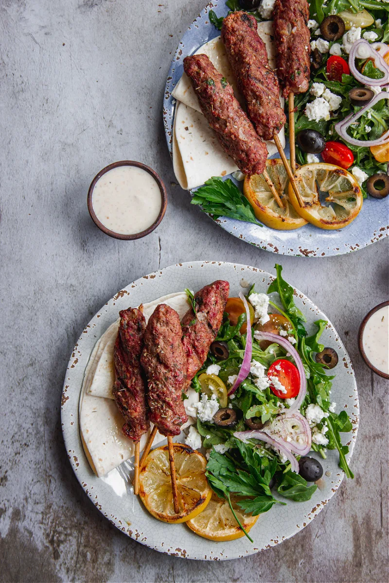 Greek Style Beef Skewers