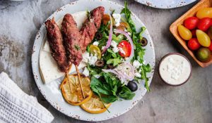 Greek Style Beef Skewers