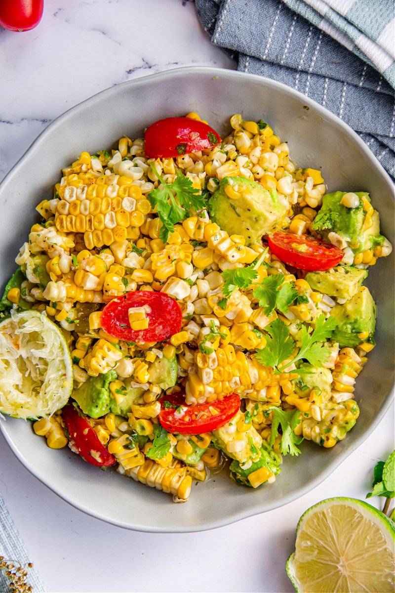 Grilled Spicy Corn Salad - Sandra's Easy Cooking