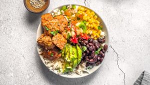 Easy Salmon Rice Bowls