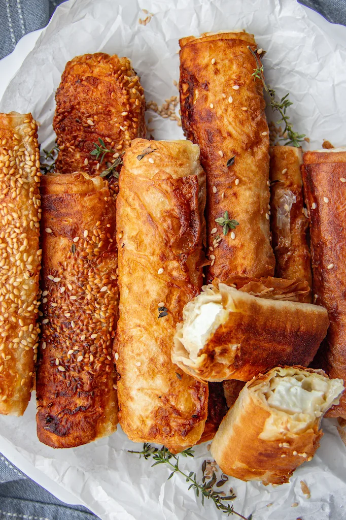 Easy Crispy Feta Rolls