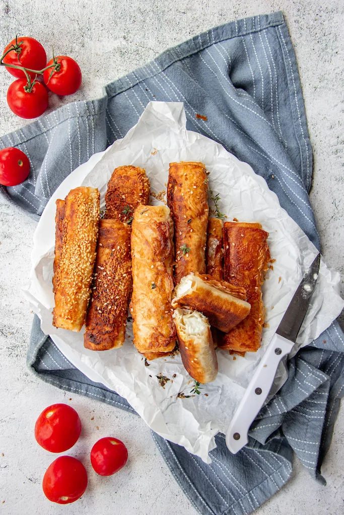 Easy Crispy Feta Rolls