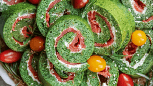 Smoked Salmon Spinach Rolls