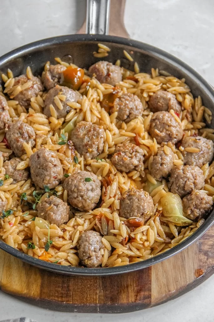 Italian Meatballs with Orzo