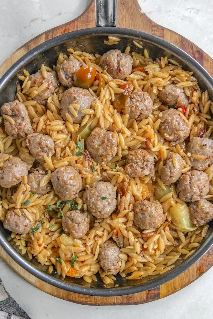 Italian Meatballs with Orzo