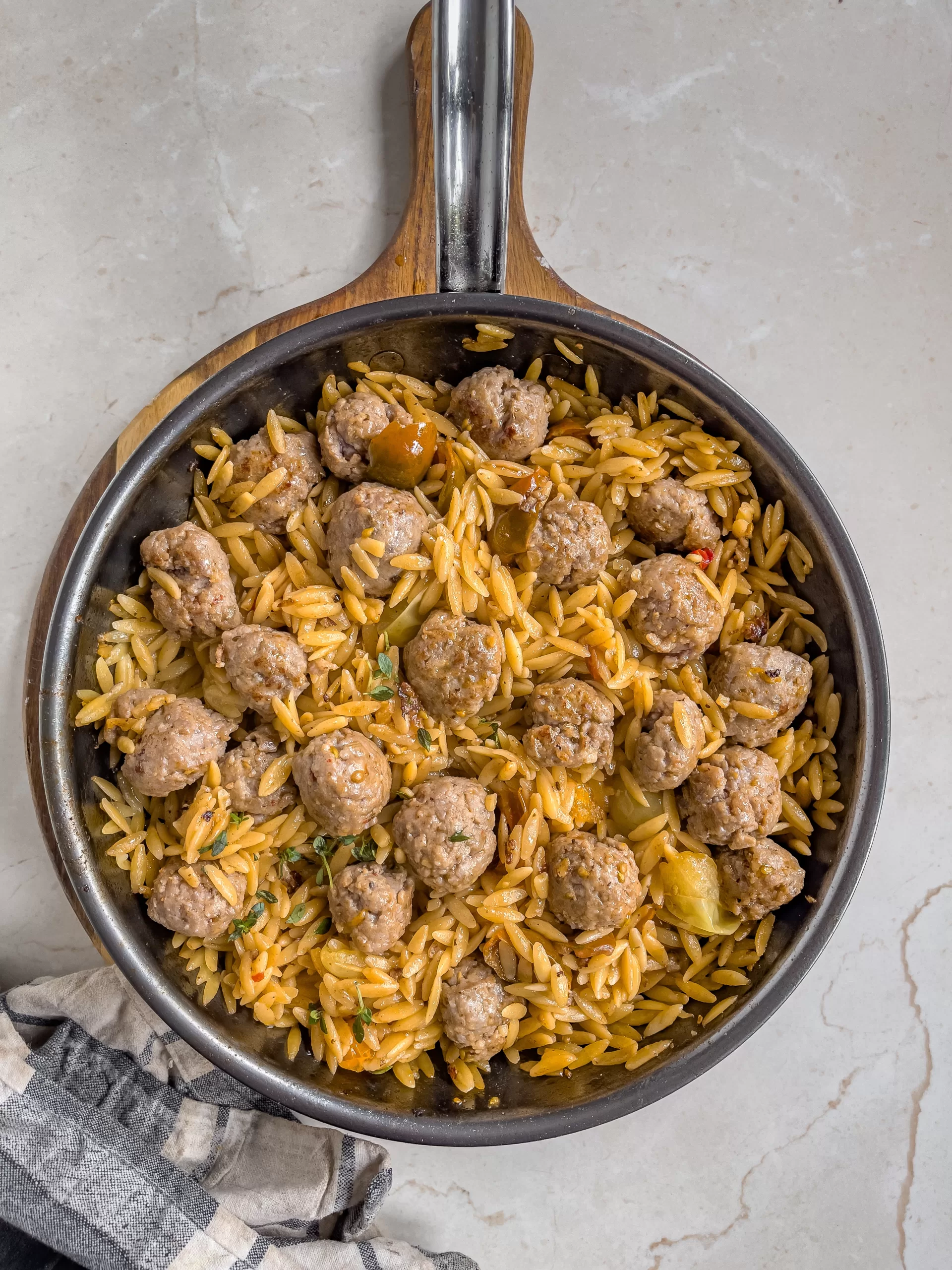 Italian Meatballs with Orzo