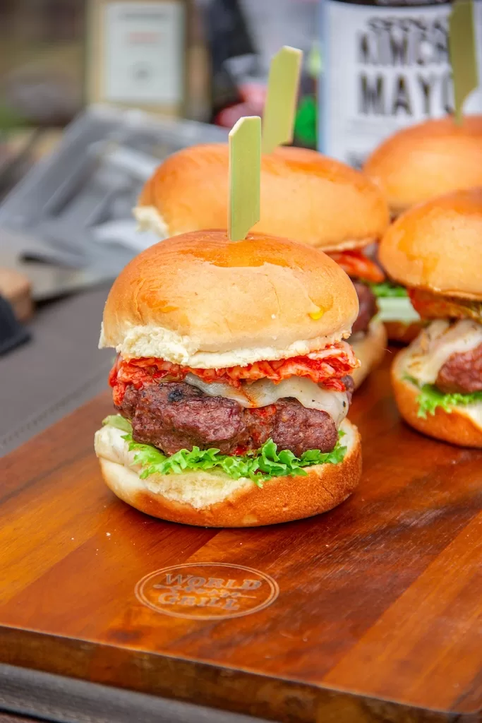 Kimchi Burger Sliders