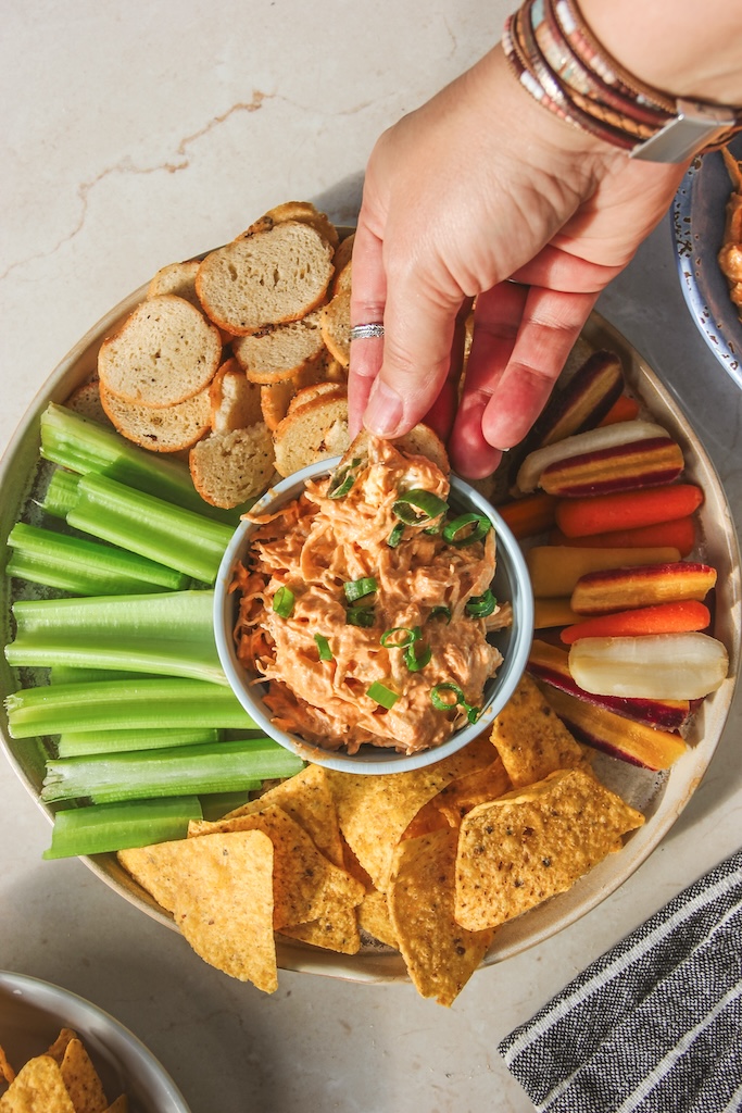 No Bake Buffalo Chicken Dip