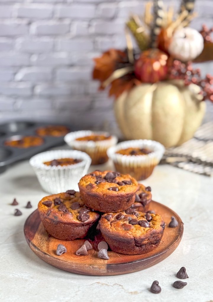 Banana Pumpkin Chocolate Chip Muffins