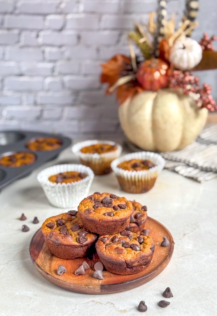 Banana Pumpkin Chocolate Chip Muffins