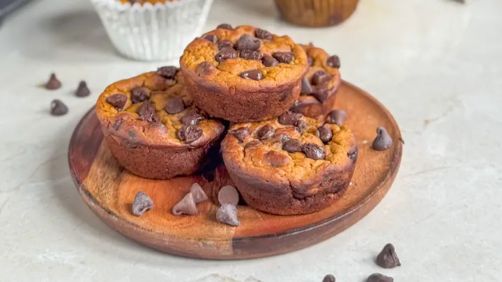 Banana Pumpkin Chocolate Chip Muffins Recipe for Fall