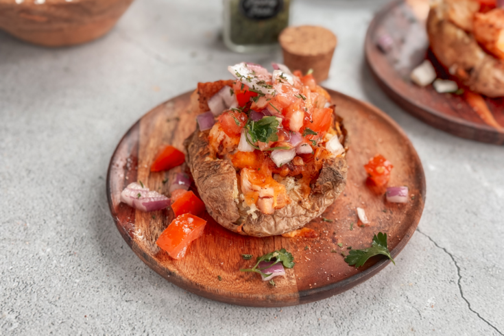 Cajun Air-Fried Chicken Stuffed Baked Potatoes