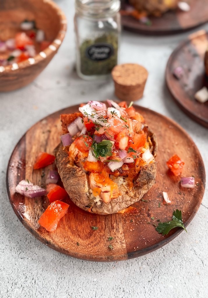 Cajun Air-Fried Chicken Stuffed Baked Potatoes