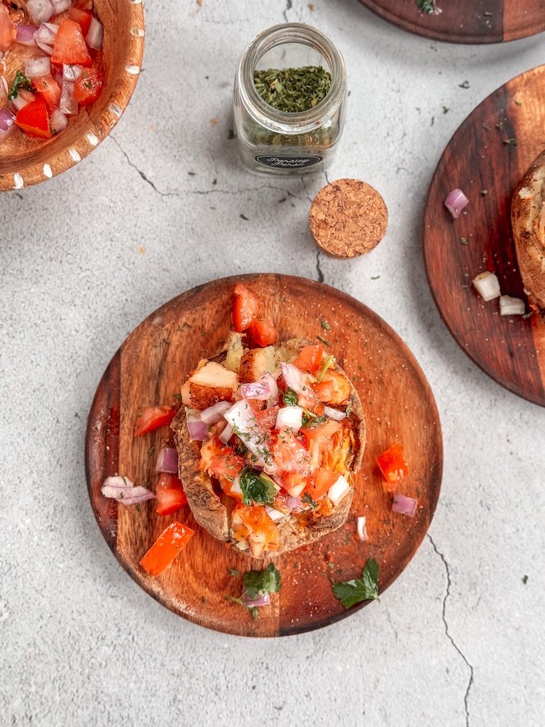 Cajun Air-Fried Chicken Stuffed Baked Potatoes