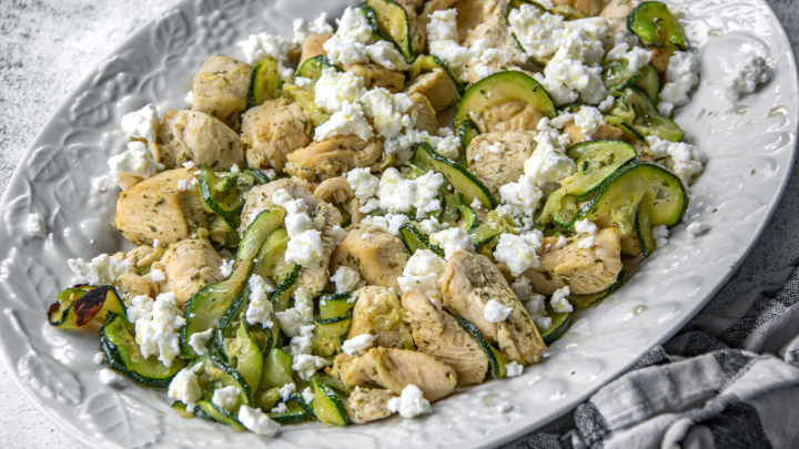 Sheet Pan Chicken with Roasted Zucchini & Feta