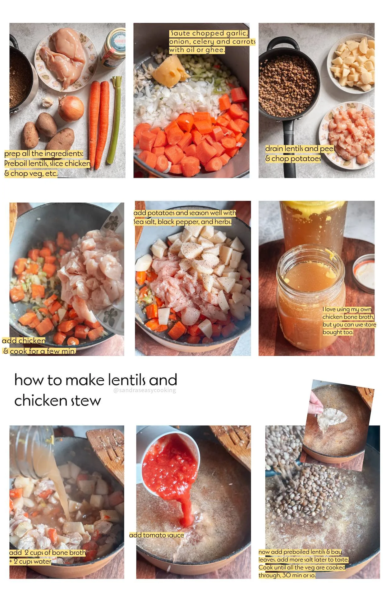 Lentil and Chicken Stew Recipe