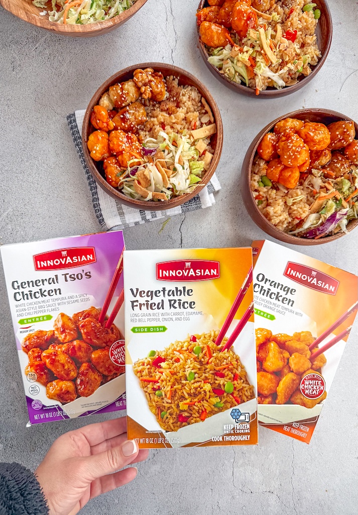 Easy 20 Minute Asian Dinner with Frozen Entrées